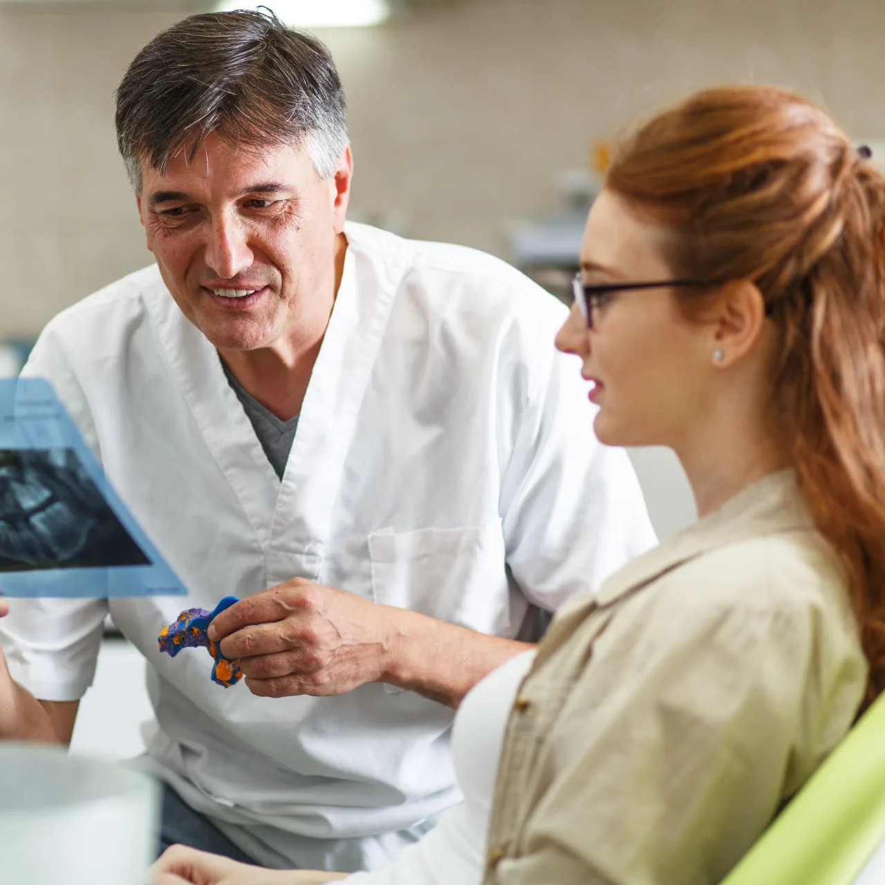 Root canal treatment in a dental clinic